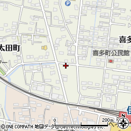 群馬県伊勢崎市喜多町176周辺の地図