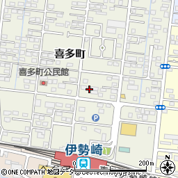 群馬県伊勢崎市喜多町70周辺の地図