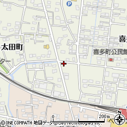 群馬県伊勢崎市喜多町173周辺の地図