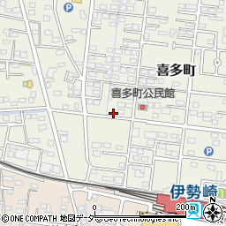 群馬県伊勢崎市喜多町120周辺の地図
