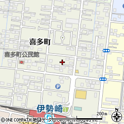 群馬県伊勢崎市喜多町53-9周辺の地図