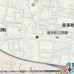 群馬県伊勢崎市喜多町170周辺の地図
