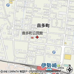 群馬県伊勢崎市喜多町101-1周辺の地図