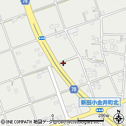 群馬県太田市新田小金井町1701周辺の地図