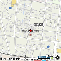 群馬県伊勢崎市喜多町102周辺の地図