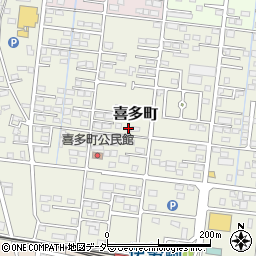 群馬県伊勢崎市喜多町87周辺の地図