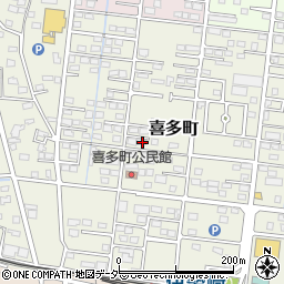 群馬県伊勢崎市喜多町103周辺の地図