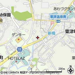 ＮＴＴ粟津電話交換所周辺の地図
