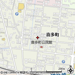 群馬県伊勢崎市喜多町118周辺の地図