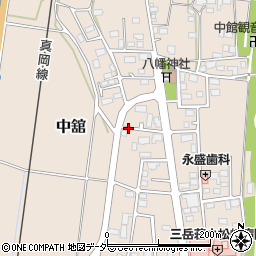 茨城県筑西市中舘周辺の地図