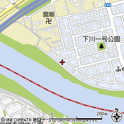 群馬県前橋市下川町72周辺の地図