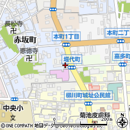 群馬県高崎市堰代町62周辺の地図