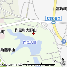 石川県加賀市作見町大野山周辺の地図