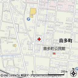 群馬県伊勢崎市喜多町140周辺の地図