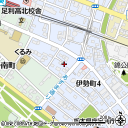 栃木県足利市伊勢町4丁目4周辺の地図