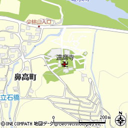 少林山達磨寺周辺の地図