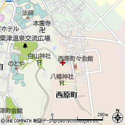 石川県小松市西原町周辺の地図