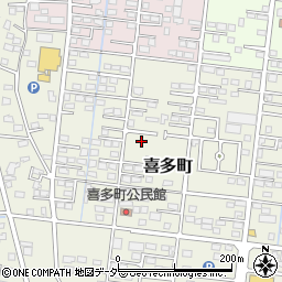 群馬県伊勢崎市喜多町105周辺の地図