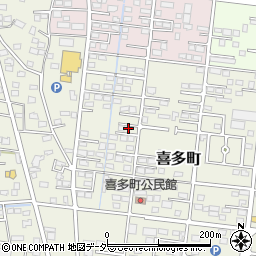 群馬県伊勢崎市喜多町115周辺の地図
