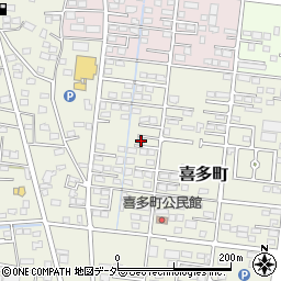群馬県伊勢崎市喜多町115-3周辺の地図