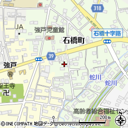 群馬県太田市石橋町周辺の地図