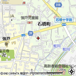 群馬県太田市石橋町周辺の地図
