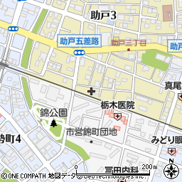 栃木県足利市助戸3丁目328-4周辺の地図