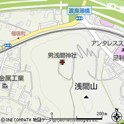 男浅間神社周辺の地図