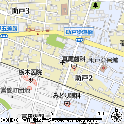 栃木県足利市助戸3丁目426周辺の地図