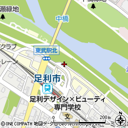 栃木県足利市南町周辺の地図