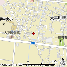 栃木県栃木市大平町新1382周辺の地図