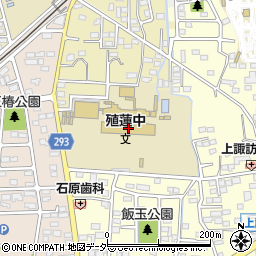 伊勢崎市立殖蓮中学校周辺の地図