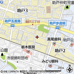 栃木県足利市助戸3丁目424-1周辺の地図