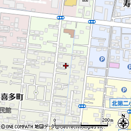 群馬県伊勢崎市喜多町43周辺の地図