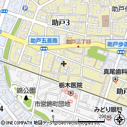 栃木県足利市助戸3丁目413-23周辺の地図