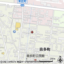 群馬県伊勢崎市喜多町113周辺の地図