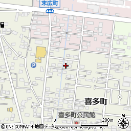 群馬県伊勢崎市喜多町113-4周辺の地図