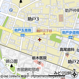 栃木県足利市助戸3丁目422-2周辺の地図