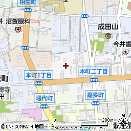 群馬県高崎市本町周辺の地図