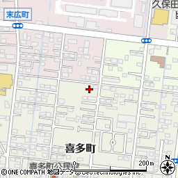 群馬県伊勢崎市喜多町79周辺の地図