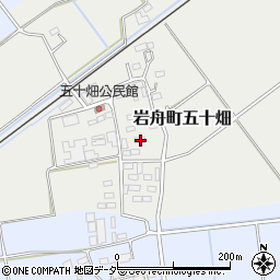 栃木県栃木市岩舟町五十畑190周辺の地図