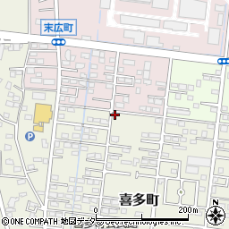 群馬県伊勢崎市喜多町109-3周辺の地図