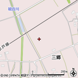 茨城県筑西市三郷周辺の地図