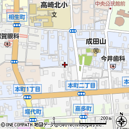 群馬県高崎市成田町34周辺の地図