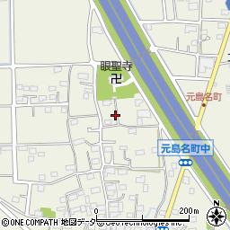 群馬県高崎市元島名町周辺の地図