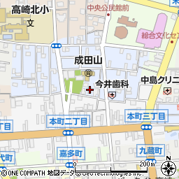 群馬県高崎市成田町22周辺の地図