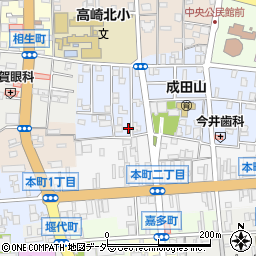 群馬県高崎市成田町34-1周辺の地図