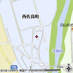 石川県白山市西佐良町丁周辺の地図
