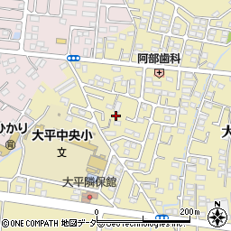 栃木県栃木市大平町新1393周辺の地図