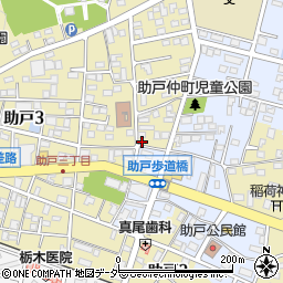 栃木県足利市助戸3丁目545周辺の地図